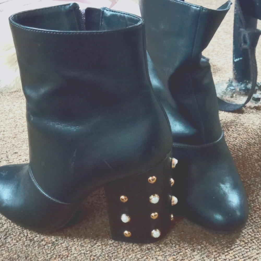 Candies faux leather jewel boots